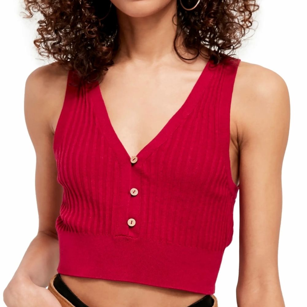 {Free People} Brand New Saturday Morning Crop Top